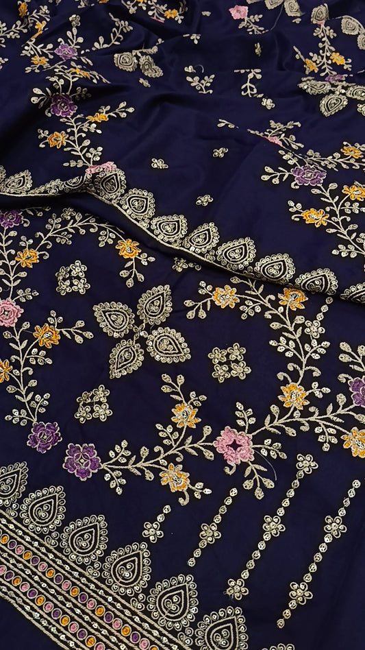 3pc Amal purple dhankh