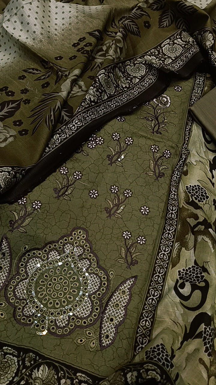 3pc sabz Noor mehndi khader
