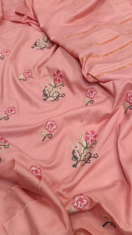 3pc minal pink cross dhnakh