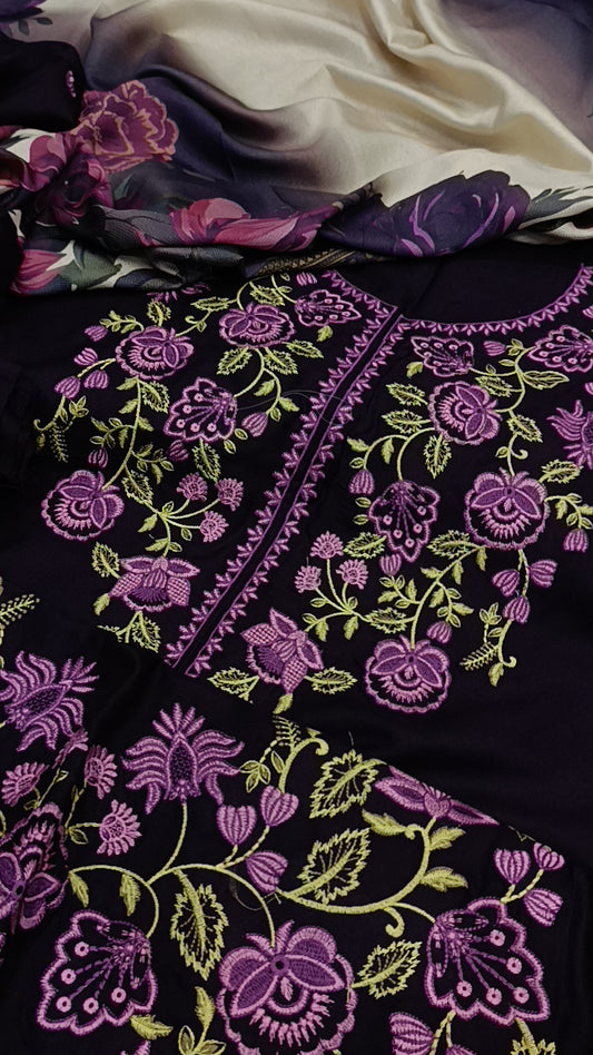 3pc candle purple dhankh