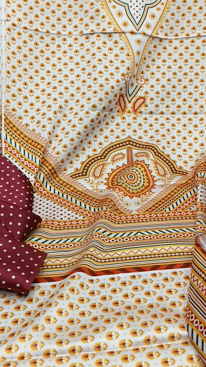 2pc Mahira ivory pure silk