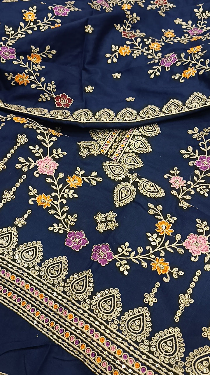 3pc blue amaaal dhnakh