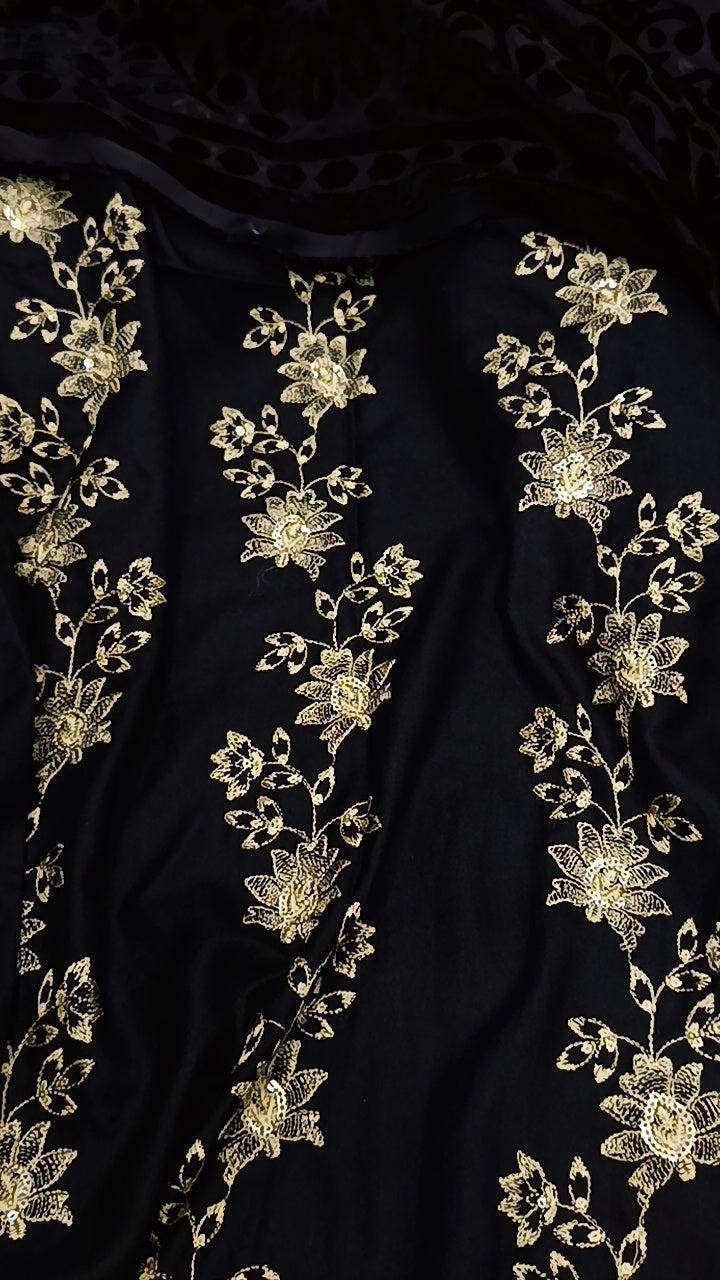 3pc  shimaaar style dhankh plachi black