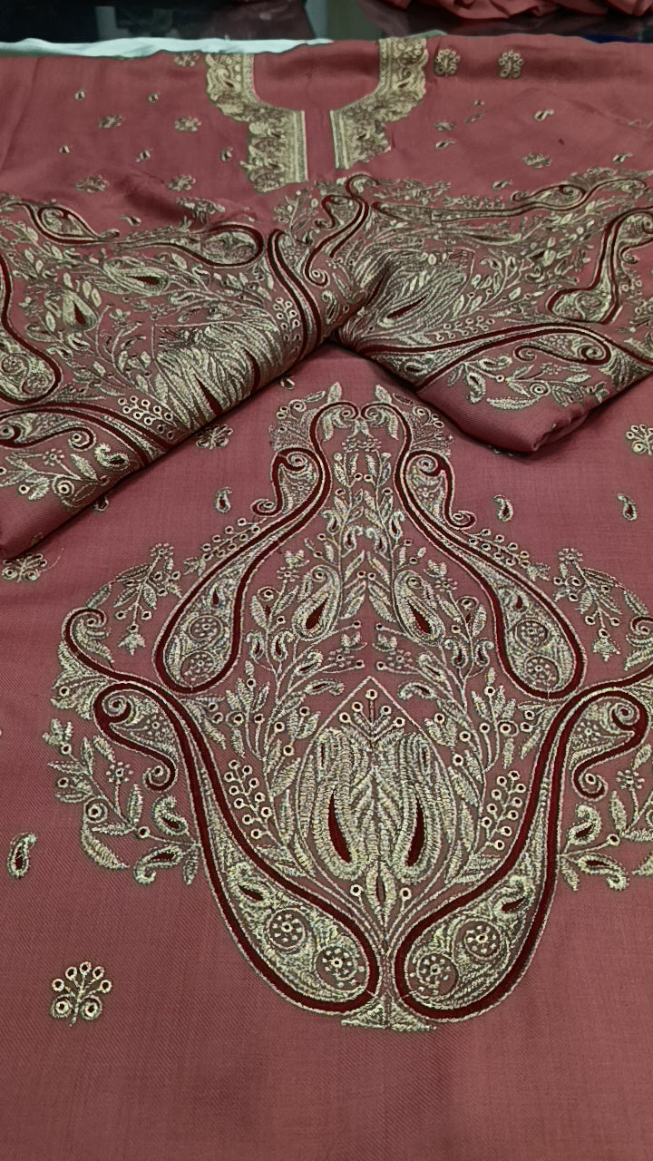 3pc abstract  pinkyy pashmina wool