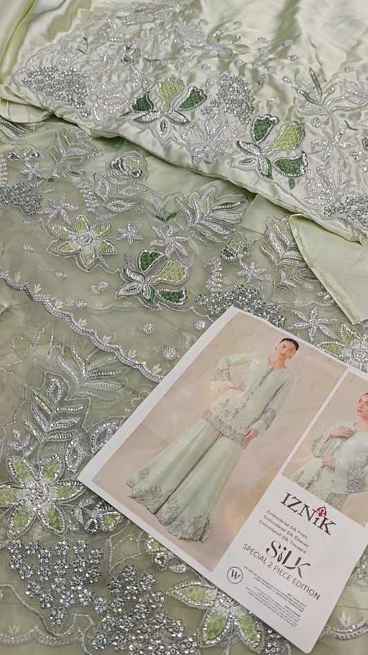 2pc pista Iznik muskh Reena silk