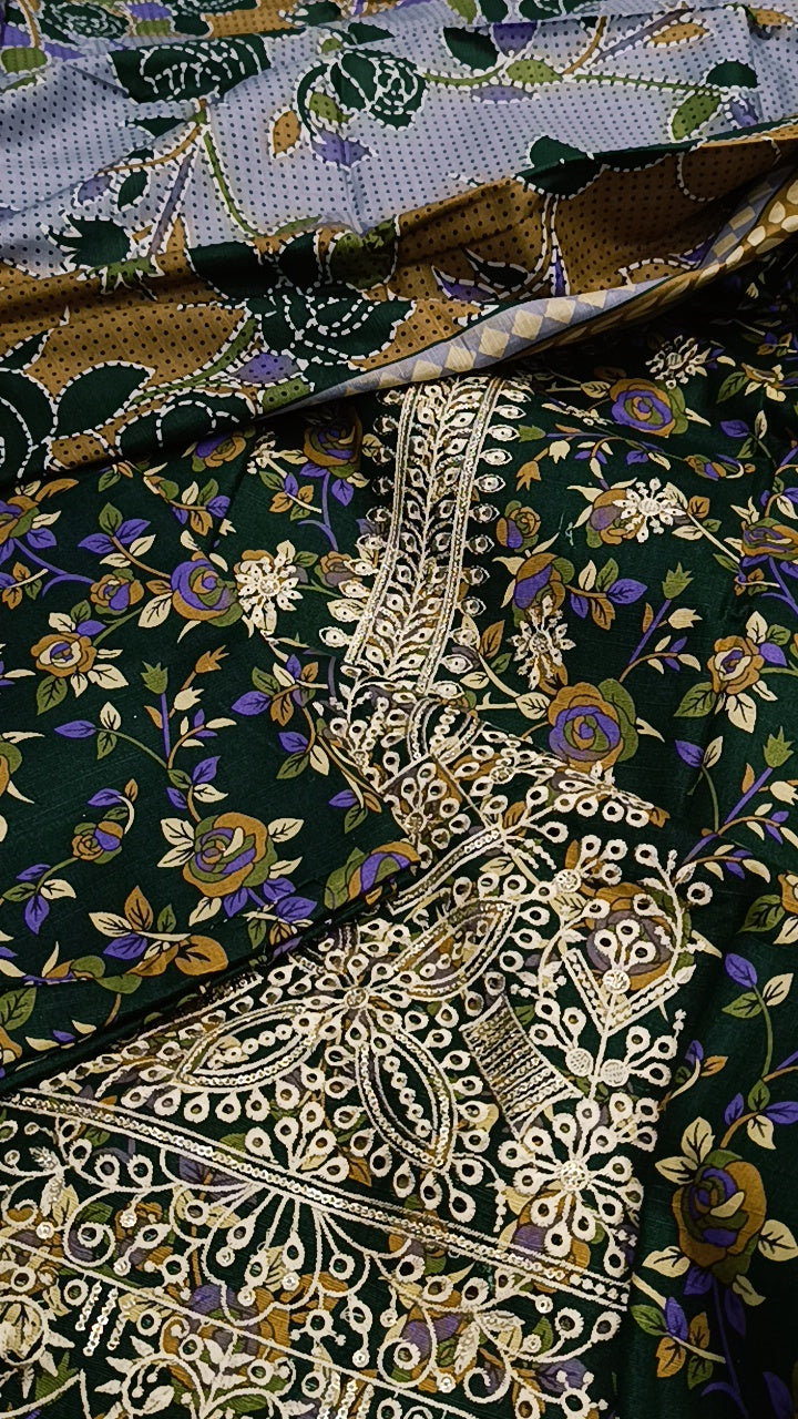 3pc zeenat black khader