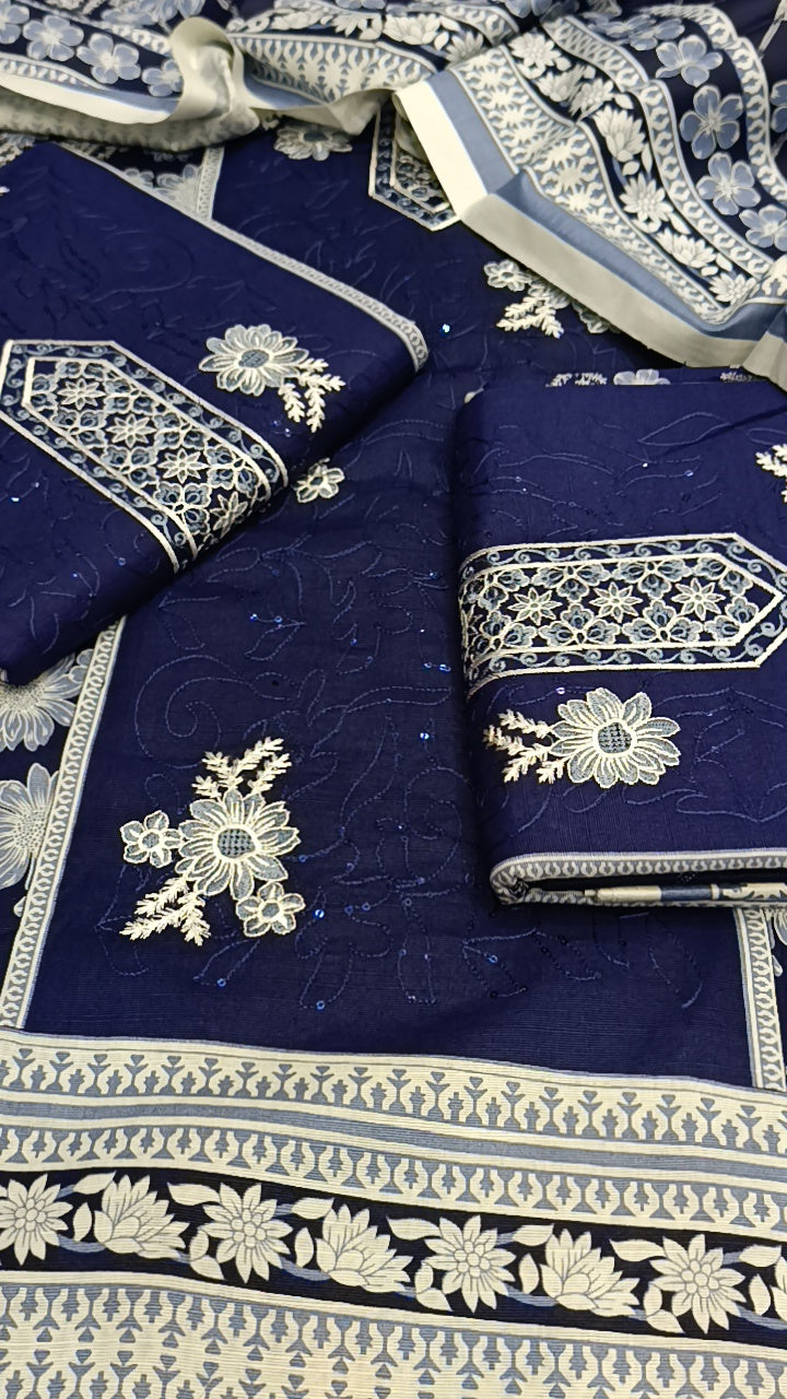 3pc dill ruba khader blue
