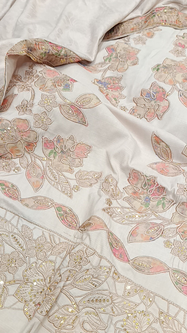 3pc analiaaaa grace off white ethnic chamki wool
