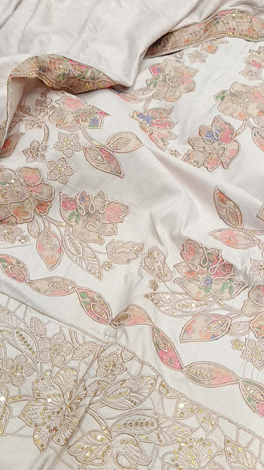 3pc analiaaaa grace off white ethnic chamki wool