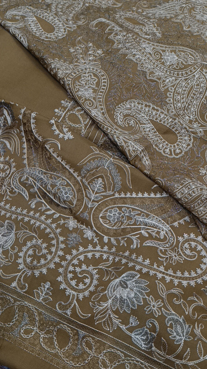 3pc Cocoa Brown dusty dhankh