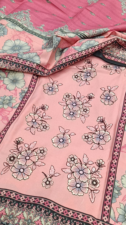 3pc Baksh pink dhankh