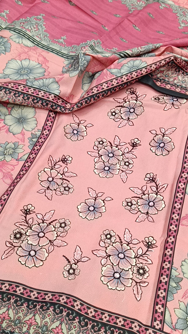 3pc Baksh pink dhankh