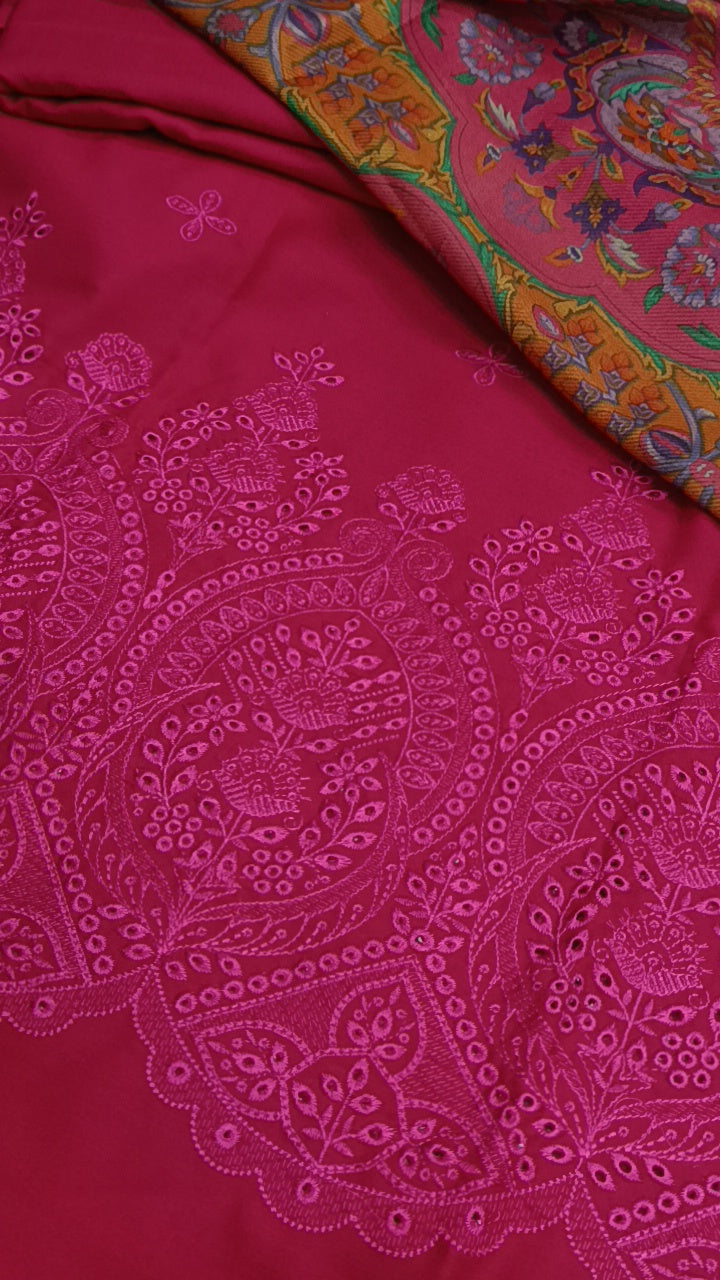 3pc zafinaaaa pink dhankh