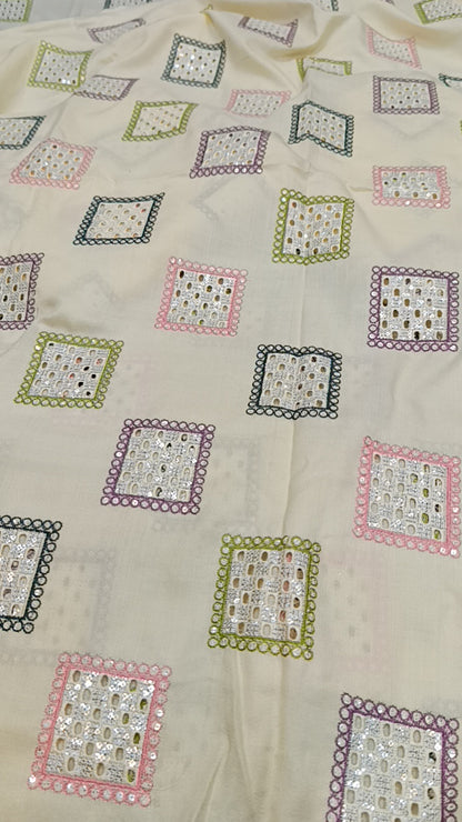 2pc  off white square multi box dhankh