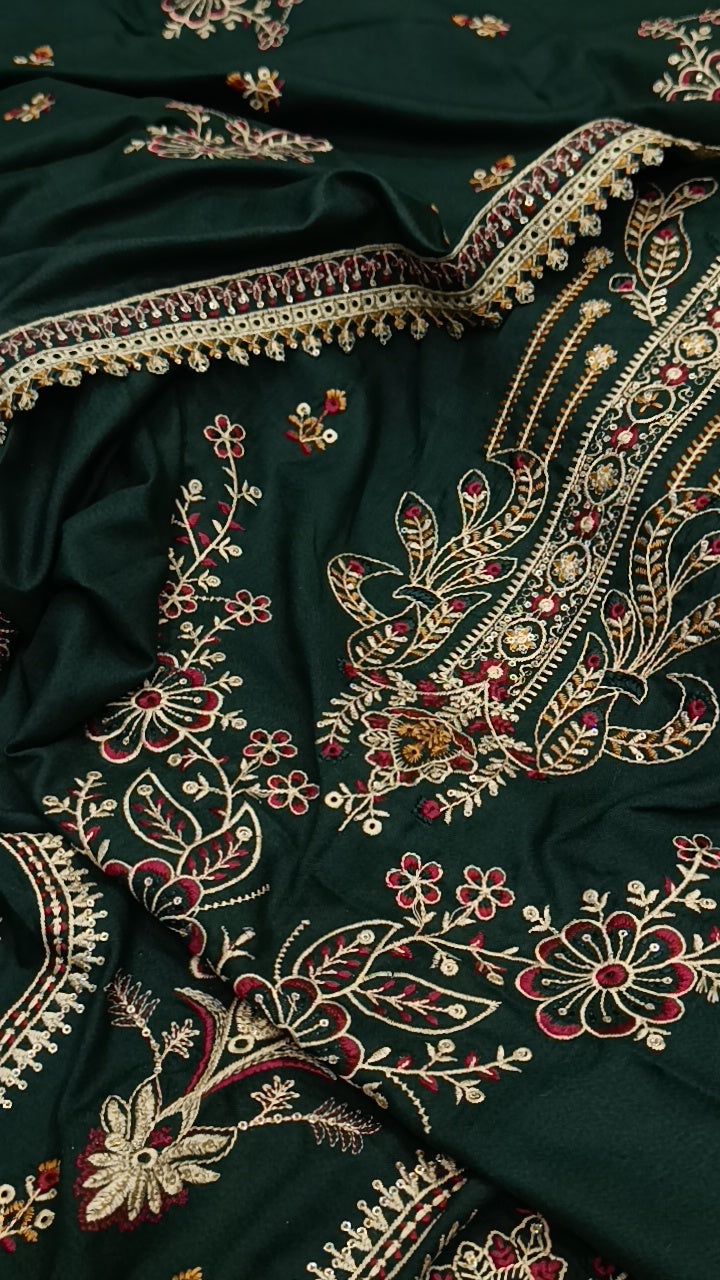 3pc green salooneee dhankh