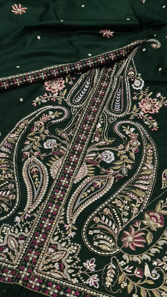 2pc peacock gown style green dhankh