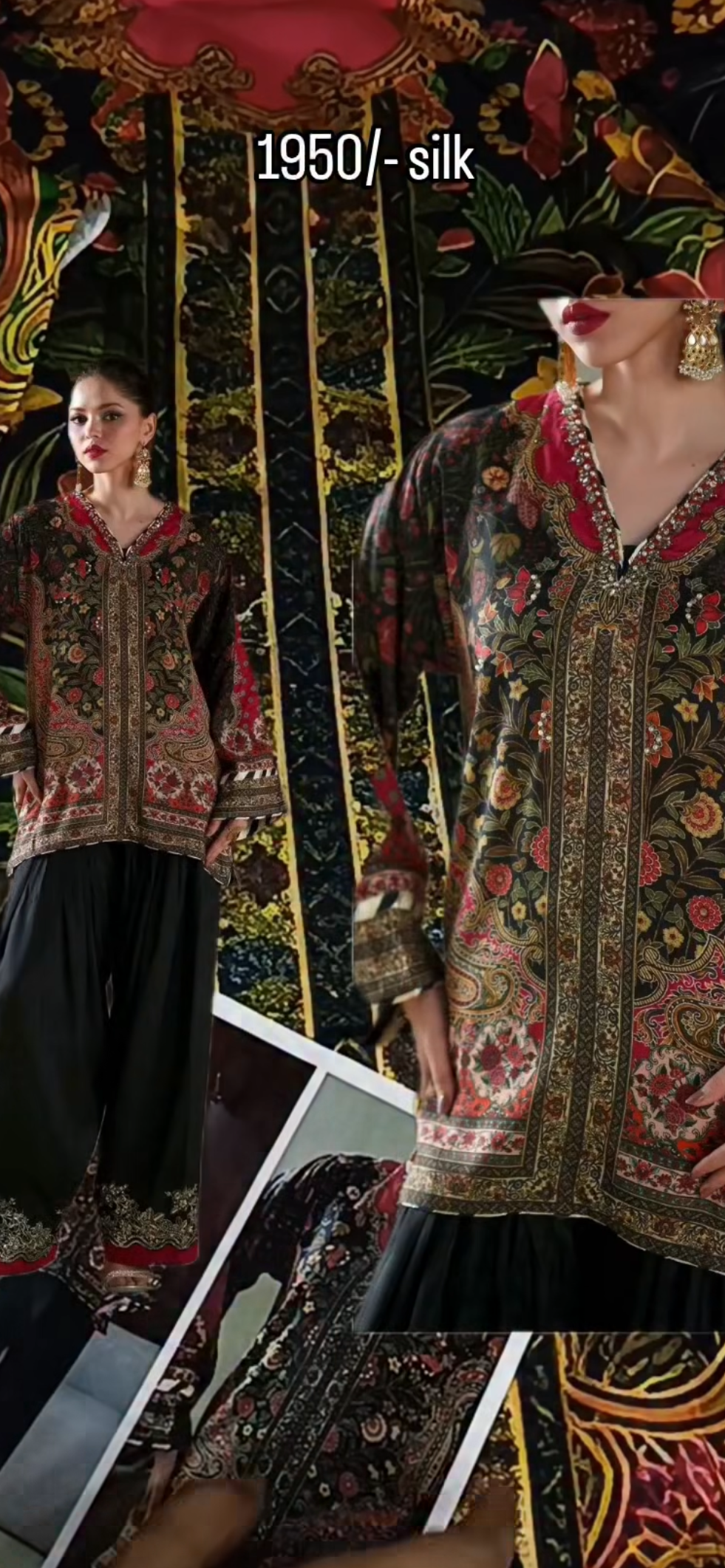 2pc flower print mix ethnic