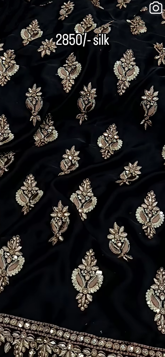 2pc silk parampara black