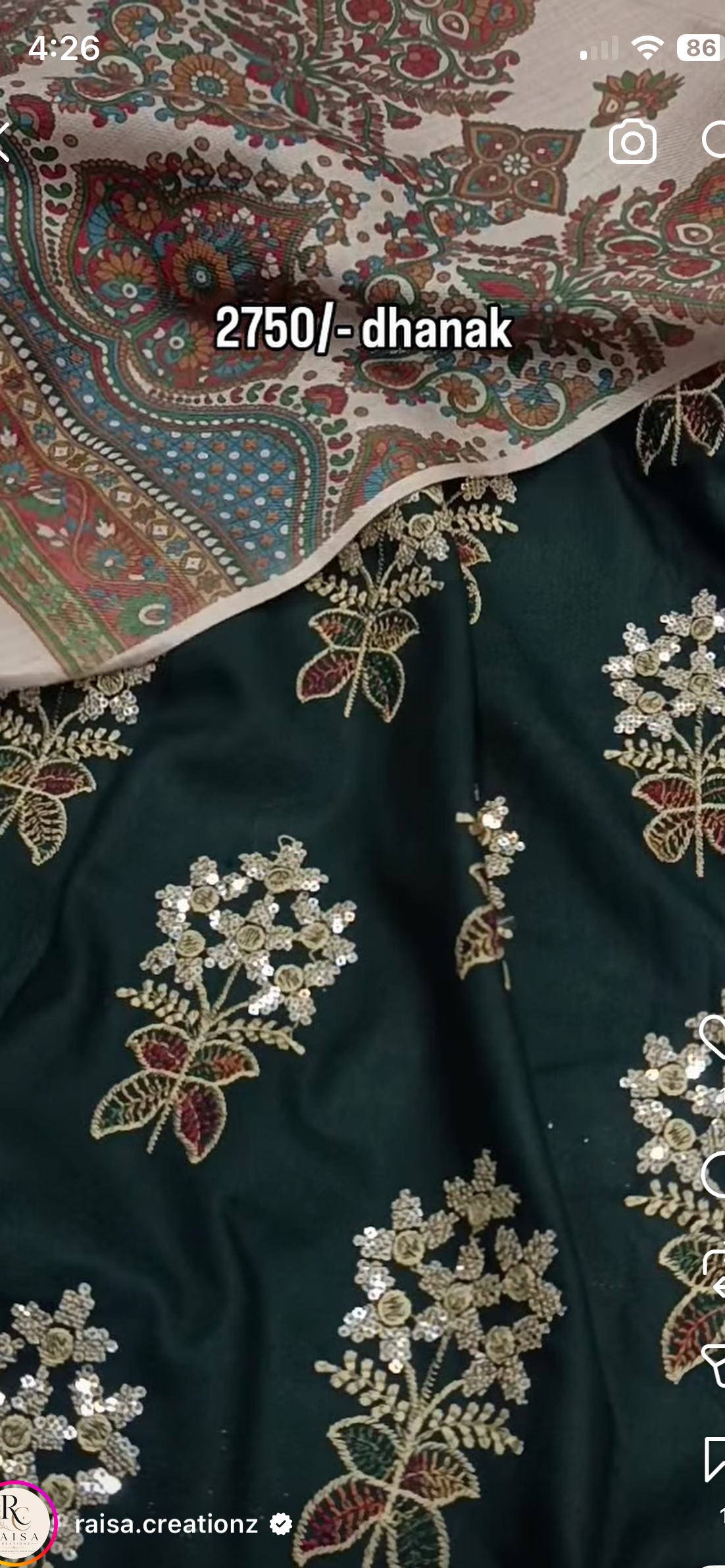 3pc Mayle green dhankh