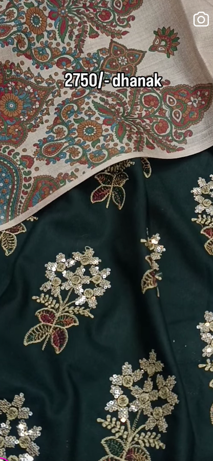 3pc Mayle green dhankh