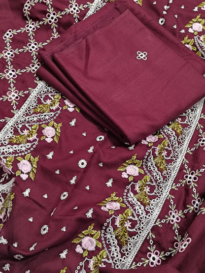 2PC Dhanak Winter Dress sobia nazir maroon