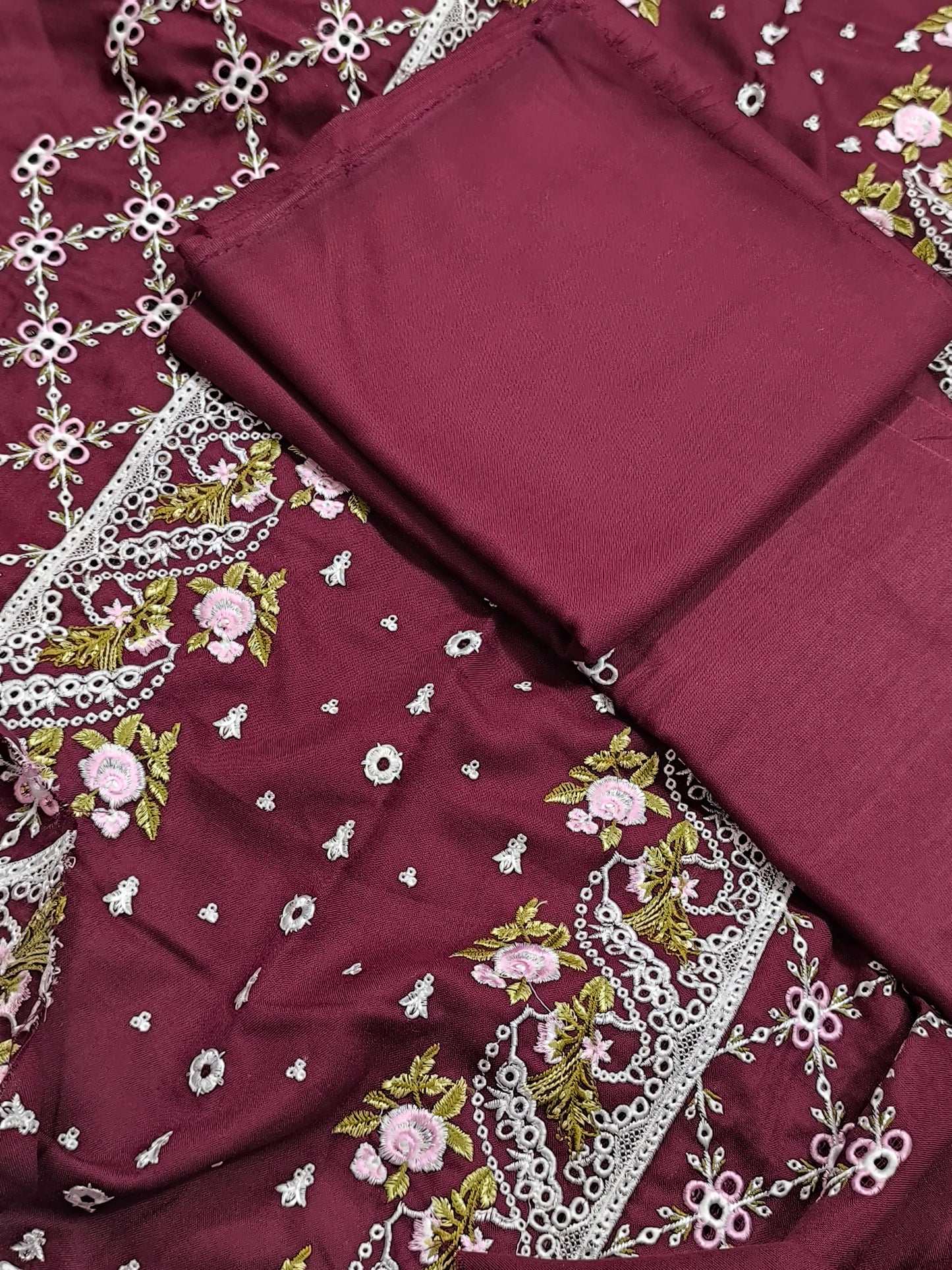 2PC Dhanak Winter Dress sobia nazir maroon