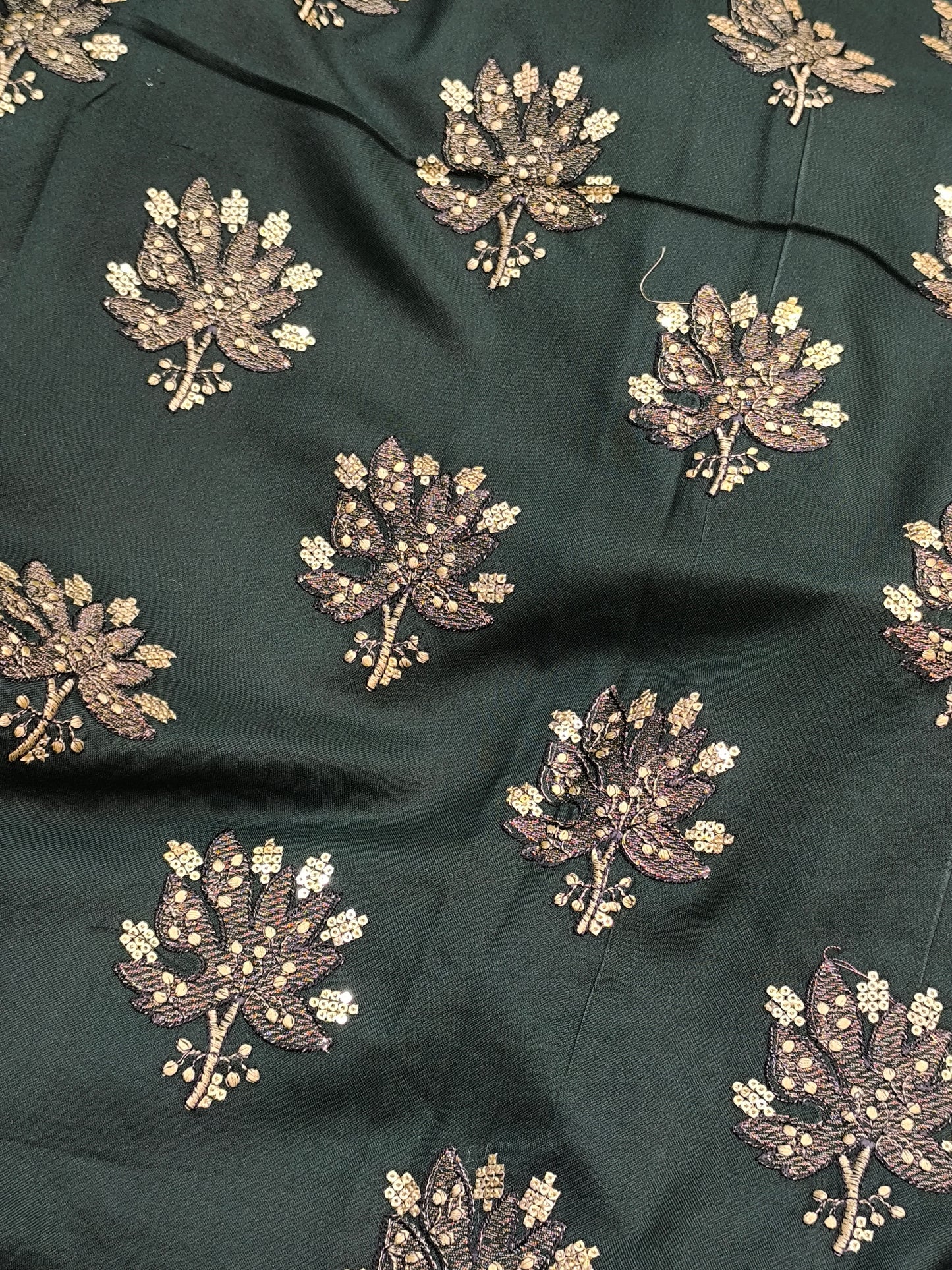 2PC Heavy Embroidered Suit for Women | Side Sleeves GREENPATANEW