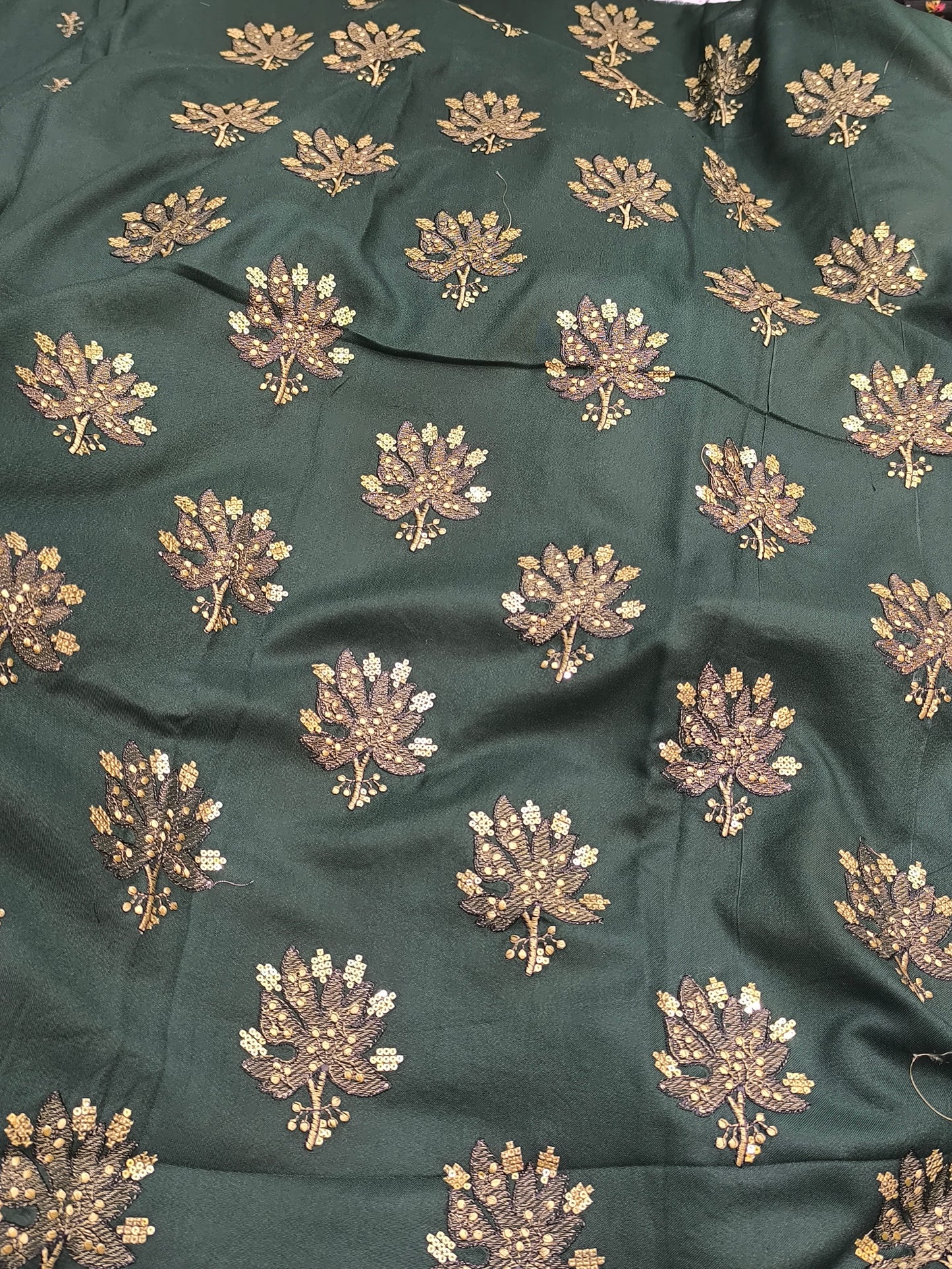 2PC Heavy Embroidered Suit for Women | Side Sleeves GREENPATANEW