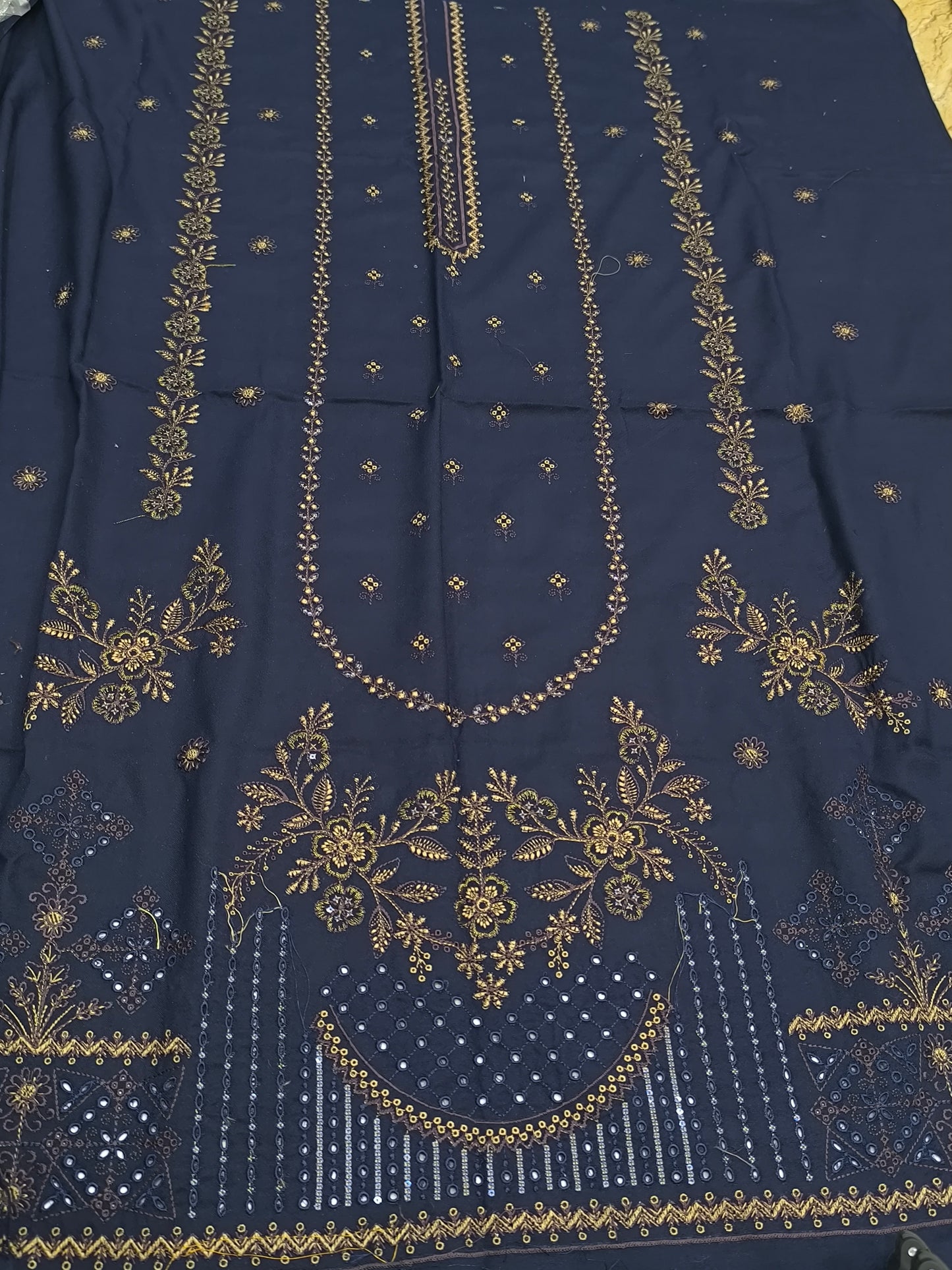 3PC Winter Dhanak Suit  Acrylic Wool Shawl | HNFBLUESMPSHAL