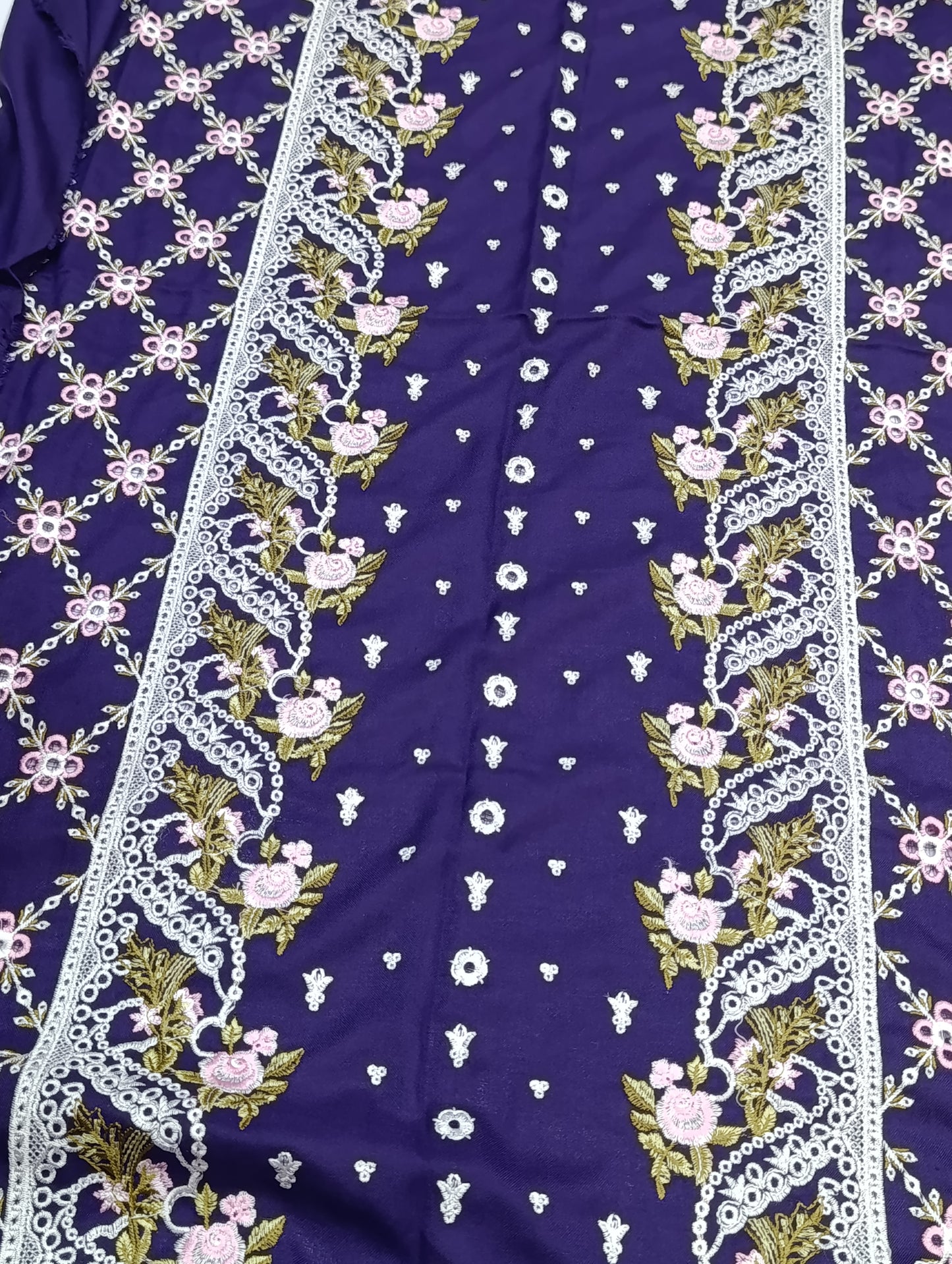 Winter Dhanak 2PC Suit – Heavy Embroidery purple sobia nazir