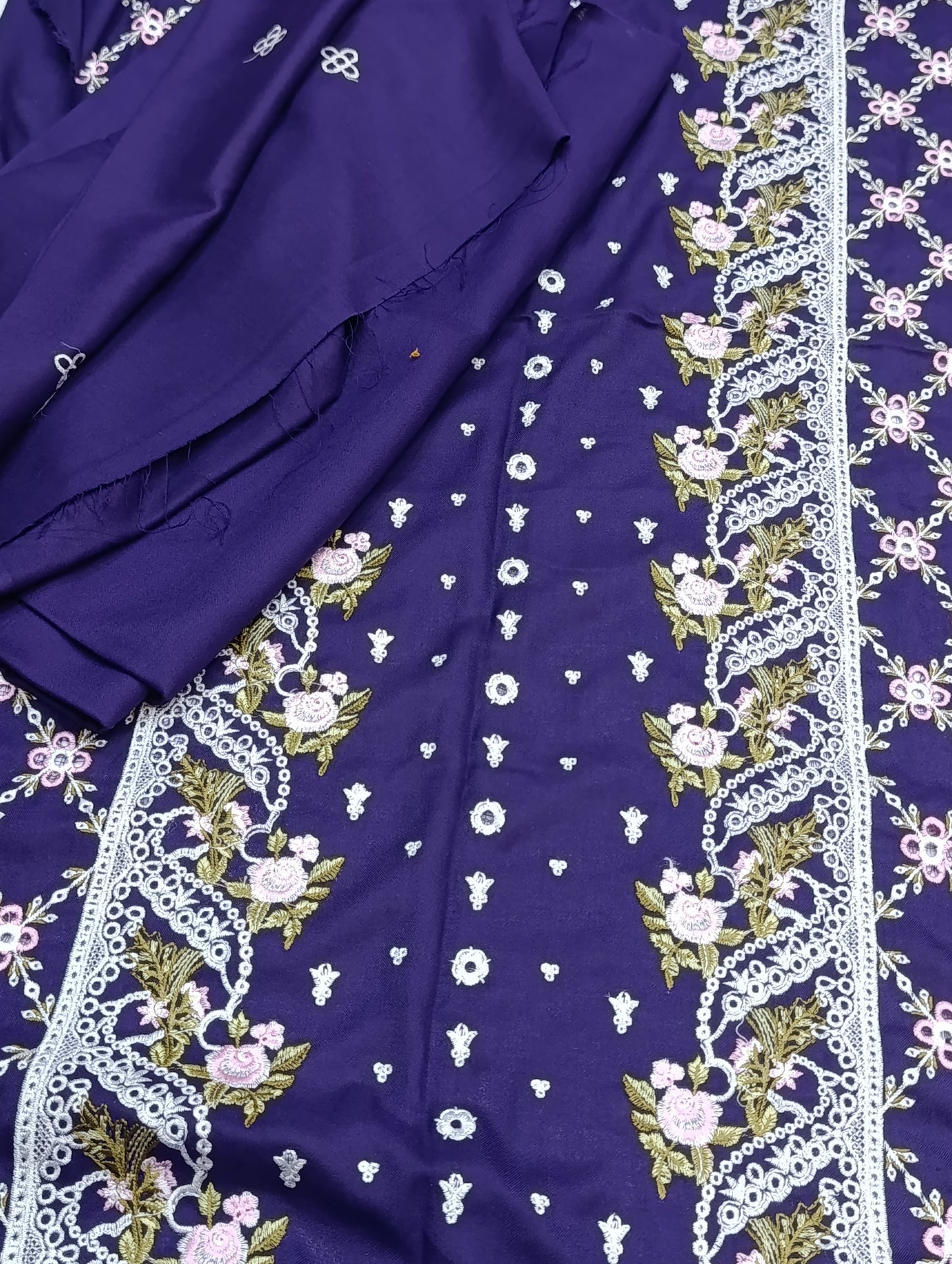 Winter Dhanak 2PC Suit – Heavy Embroidery purple sobia nazir