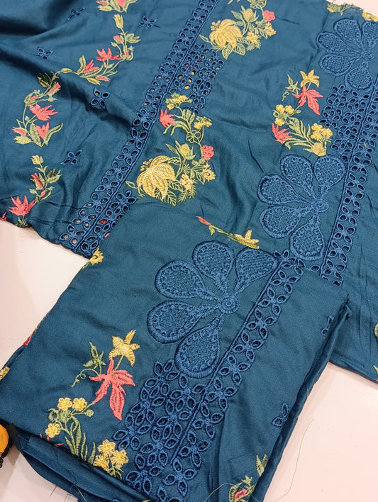 Winter Dhanak 2PC Suit – Heavy Embroidery zink batik