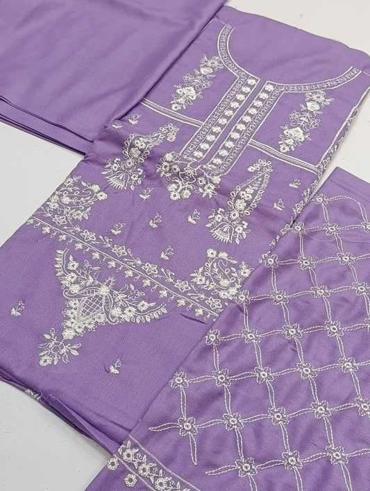 Zara Shahjahan Dupe Winter Dhanak 2PC Suit lilac