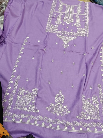 Zara Shahjahan Dupe Winter Dhanak 2PC Suit lilac