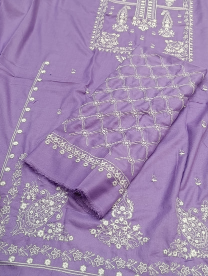 Zara Shahjahan Dupe Winter Dhanak 2PC Suit lilac