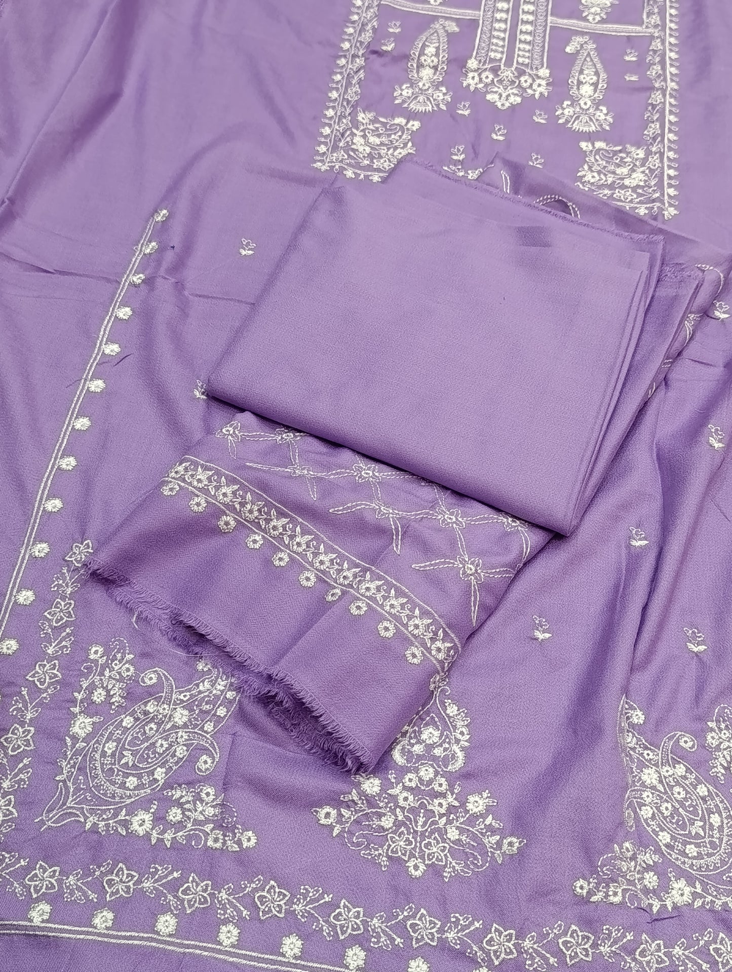 Zara Shahjahan Dupe Winter Dhanak 2PC Suit lilac