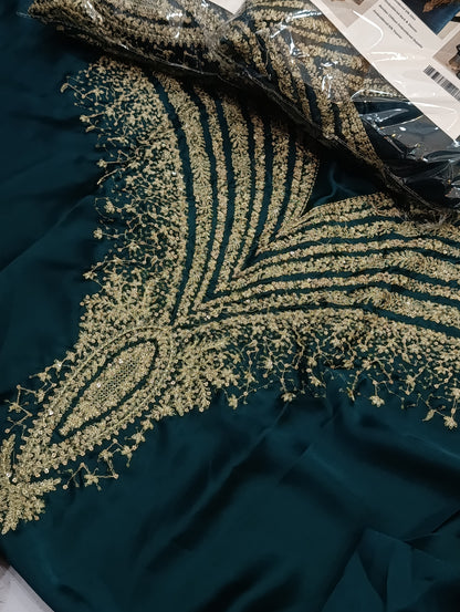 3pc fancy silk jazmin v zink green