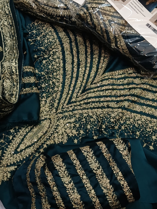 3pc fancy silk jazmin v zink green