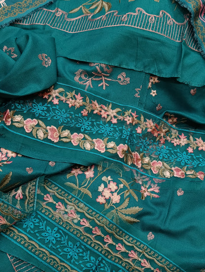 3pc dhanak sobia nazir sea green