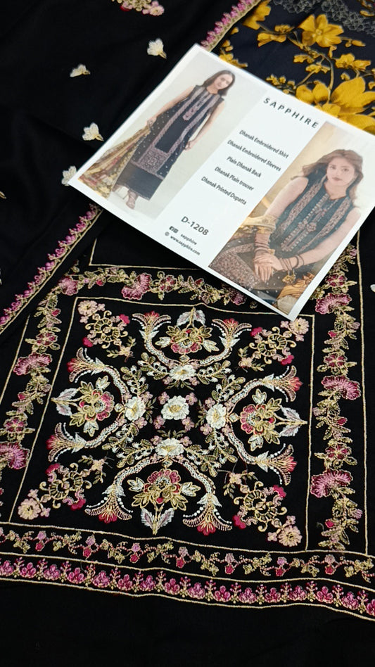 3pc sapphire black dhankh