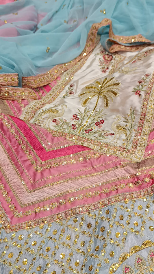 3pc husn e gull multiple tone silk