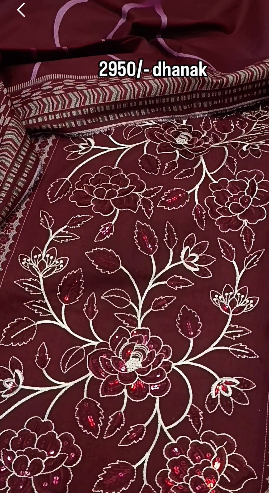 3pc  mehroon txcidoo dhankh