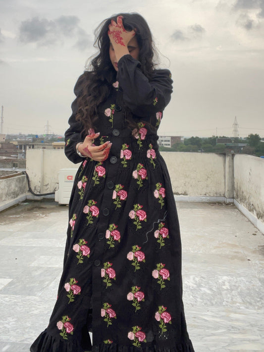 Winter Unstitched 2-Piece Embroidered Dhanak Suit – Heavy Front Embroidery & Plain Trouser