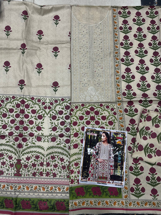 3pc dhanak chikenkari under 2850 skin maria b