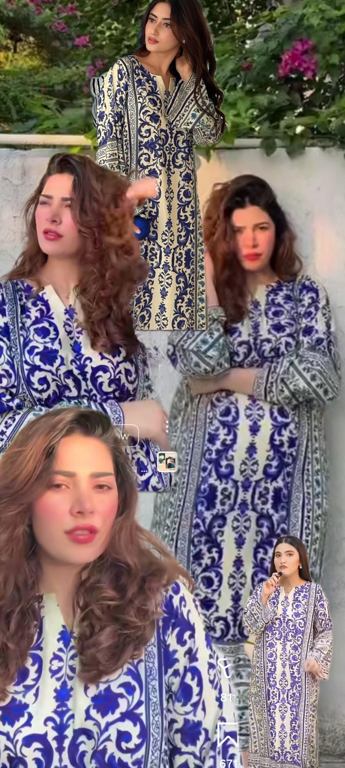 2pc blue white all rounder swiss lawn