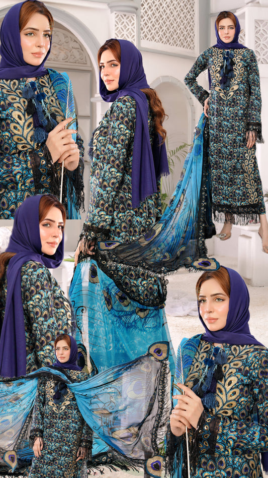 3pc Mayuri R prints lawn