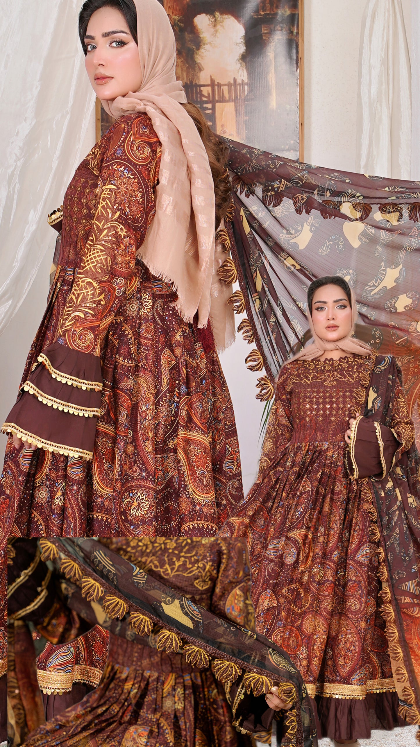 3pc Amber R.prints lawn