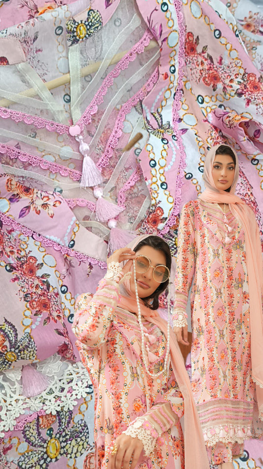 2pc unstitched R.prints unicorn lawn
