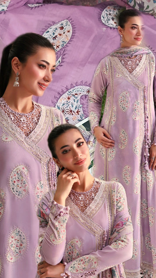 3pc Sunita lilac lawn