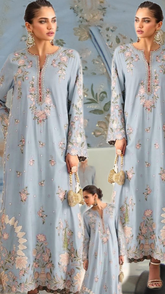 2pc Meera sky lawn